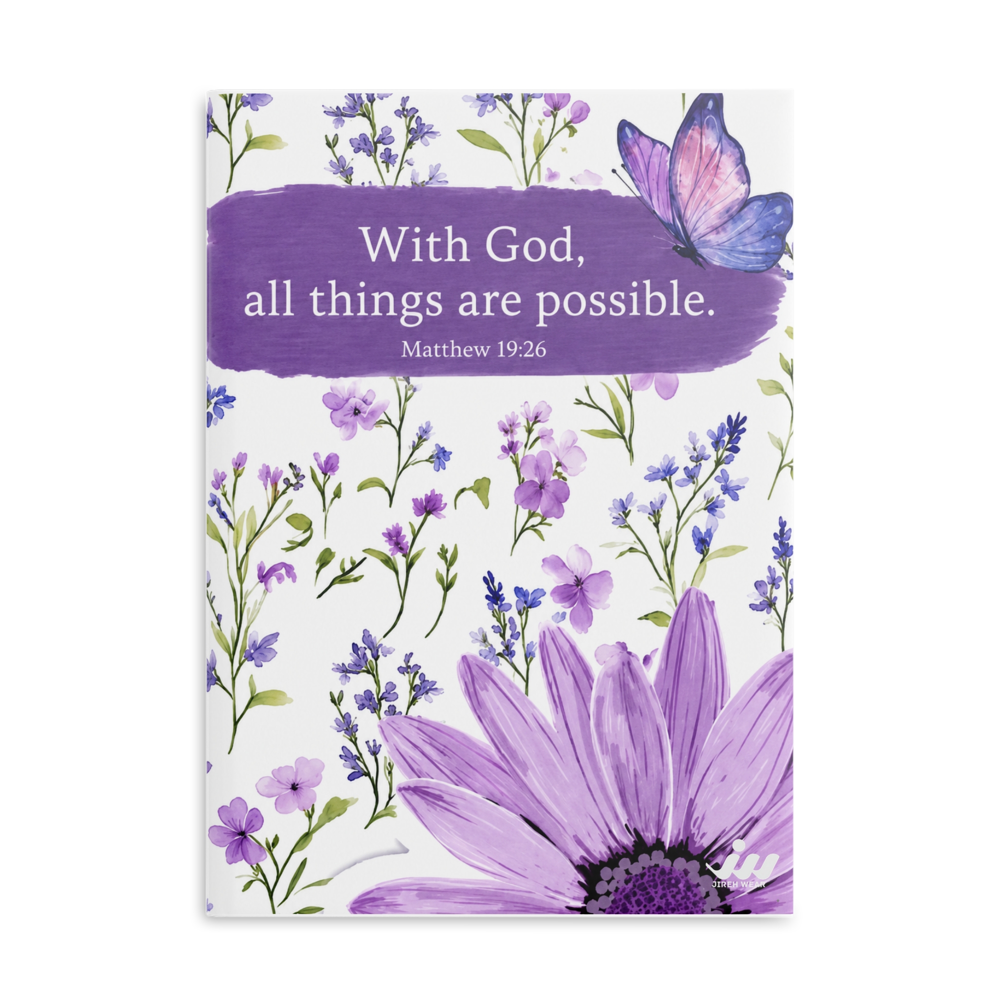 floral scripture hardcover notebook — "with god, all things are possible" (matthew 19:26) floral scripture hardcover notebook — "with god, all things are possible" (matthew 19:26)