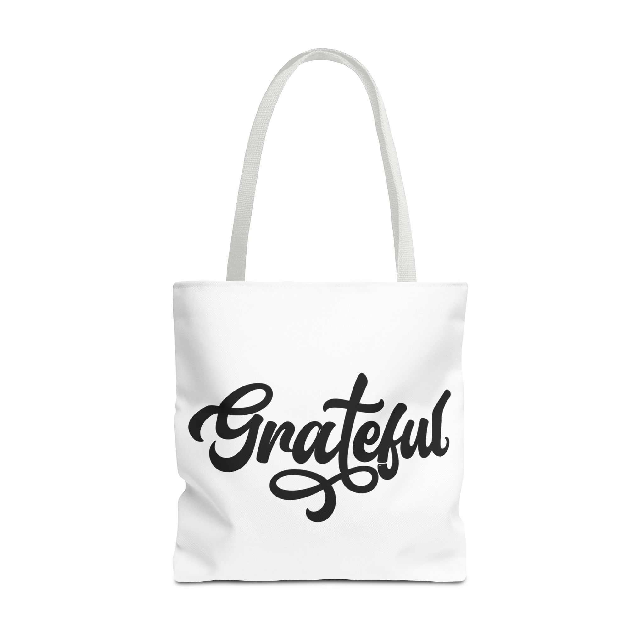 grateful script tote bag – inspirational everyday canvas tote grateful script tote bag – inspirational everyday canvas tote