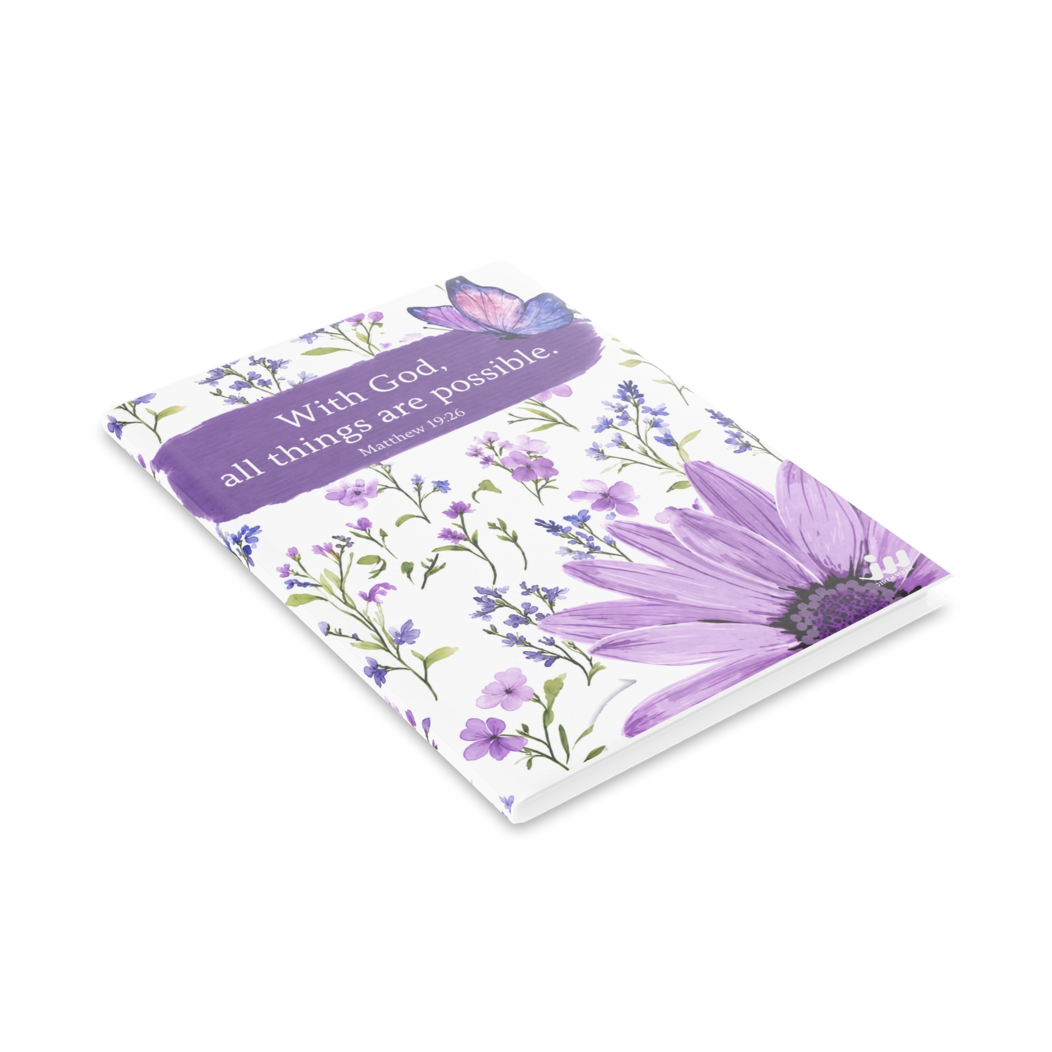 floral scripture hardcover notebook — "with god, all things are possible" (matthew 19:26) floral scripture hardcover notebook — "with god, all things are possible" (matthew 19:26)