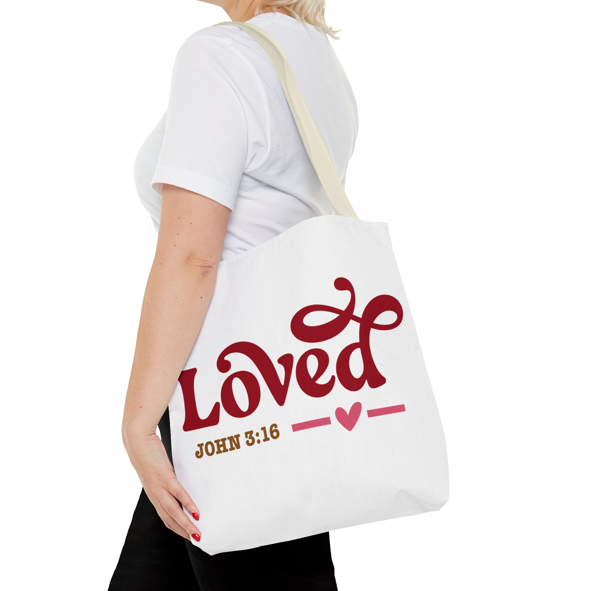 loved tote bag — john 3:16 faith canvas tote loved tote bag — john 3:16 faith canvas tote