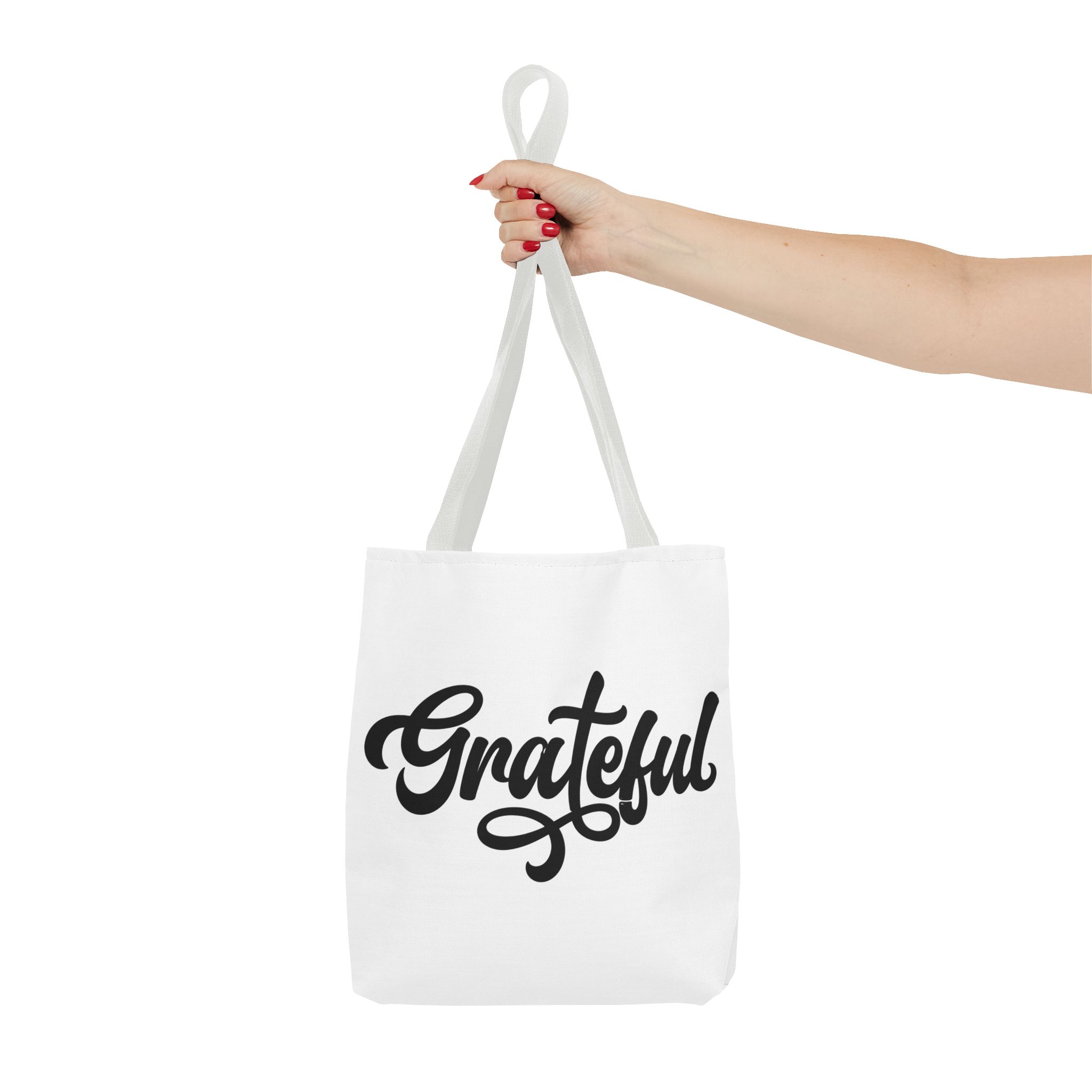 grateful script tote bag – inspirational everyday canvas tote grateful script tote bag – inspirational everyday canvas tote