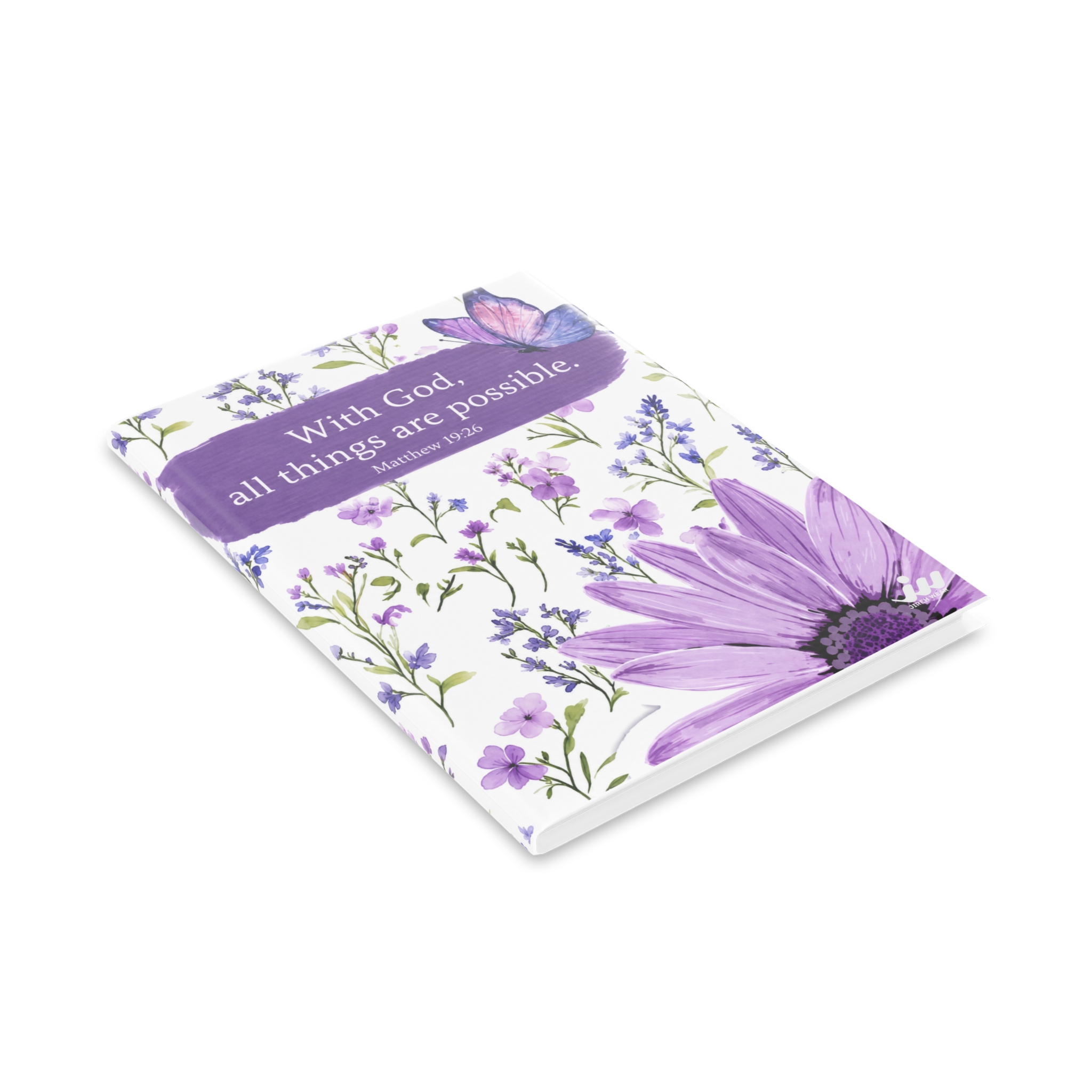 floral scripture hardcover notebook — "with god, all things are possible" (matthew 19:26) floral scripture hardcover notebook — "with god, all things are possible" (matthew 19:26)
