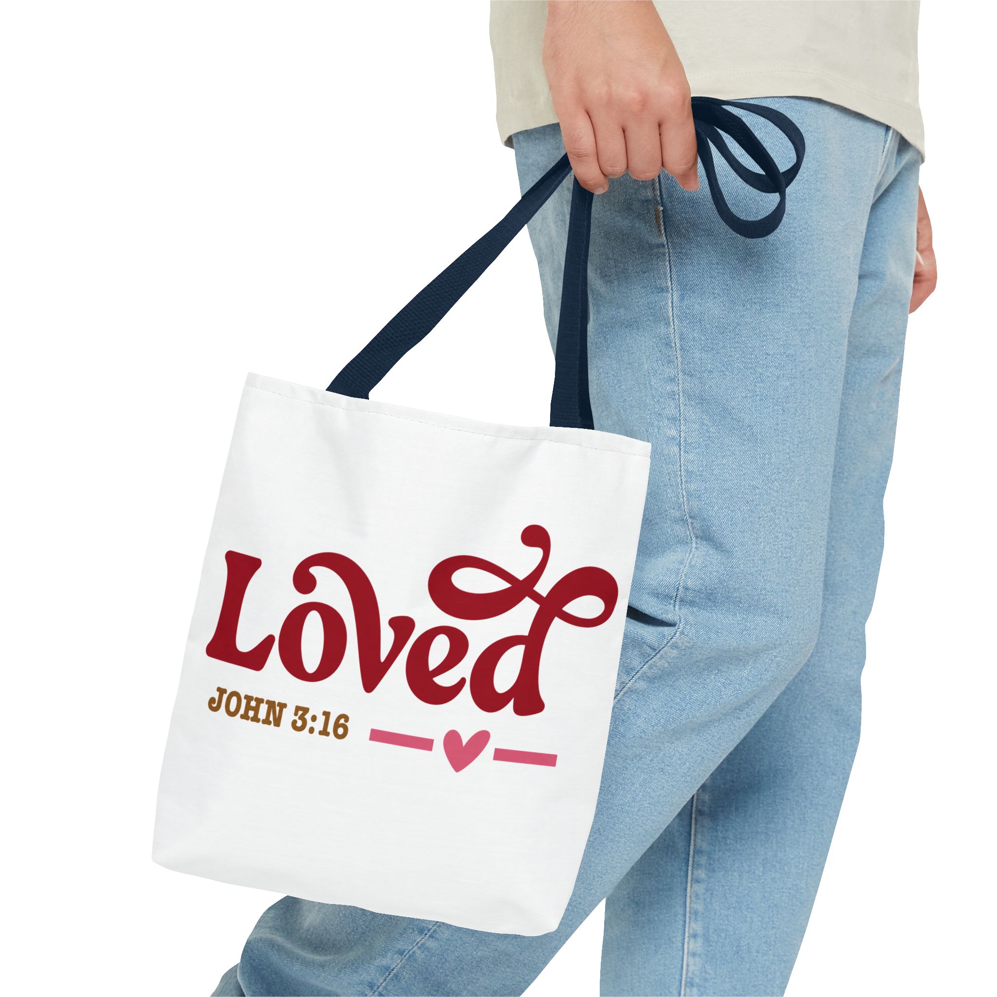 loved tote bag — john 3:16 faith canvas tote loved tote bag — john 3:16 faith canvas tote