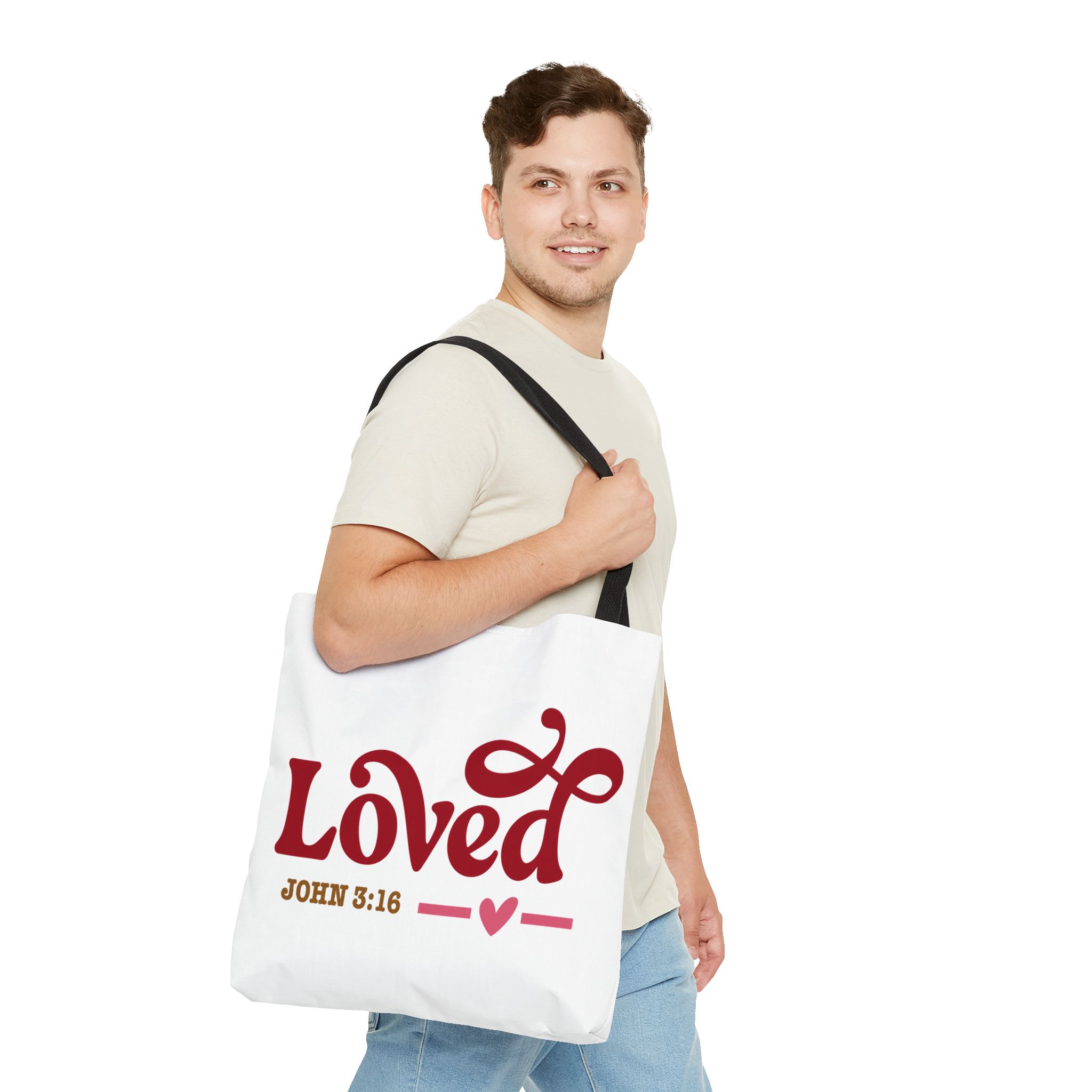 loved tote bag — john 3:16 faith canvas tote loved tote bag — john 3:16 faith canvas tote