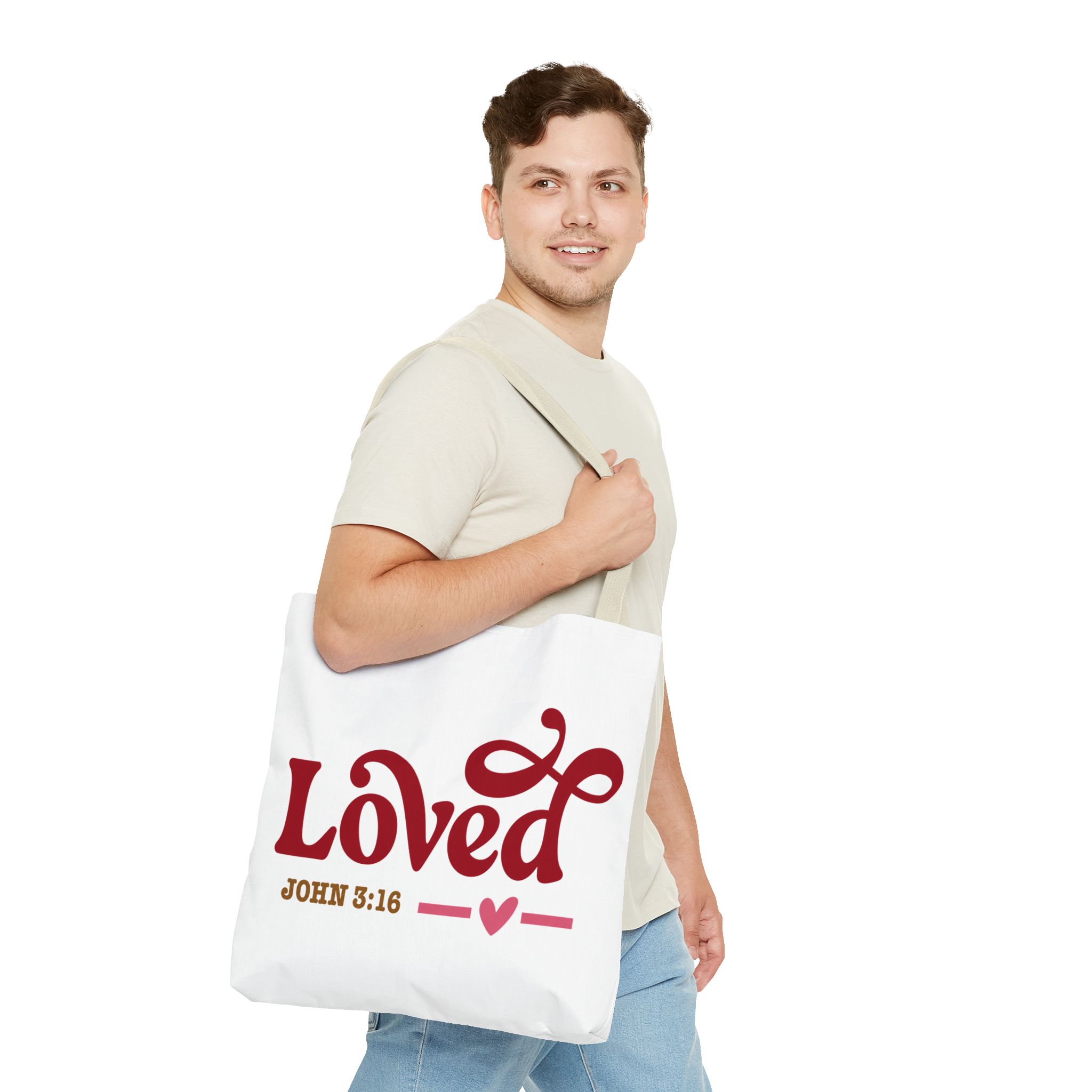 loved tote bag — john 3:16 faith canvas tote loved tote bag — john 3:16 faith canvas tote