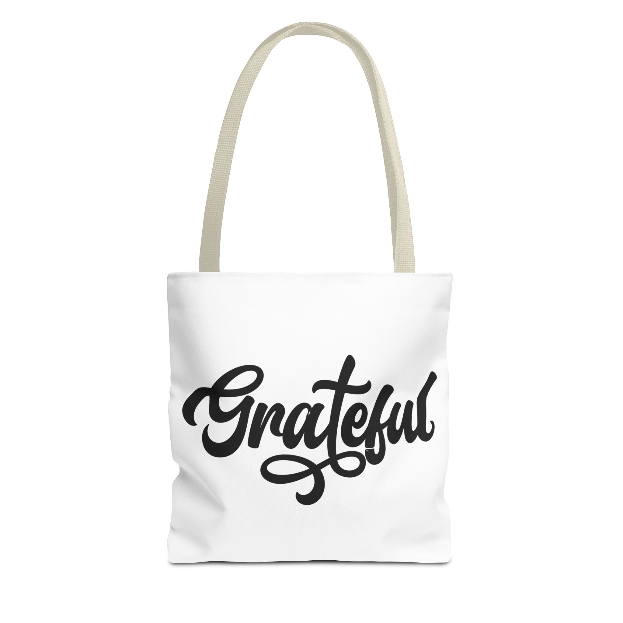 grateful script tote bag – inspirational everyday canvas tote grateful script tote bag – inspirational everyday canvas tote