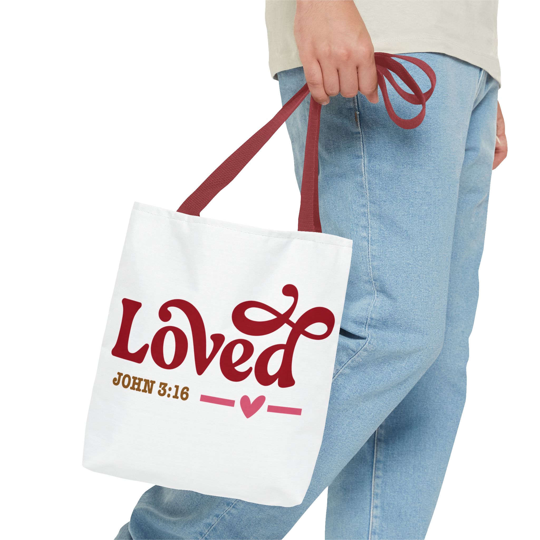 loved tote bag — john 3:16 faith canvas tote loved tote bag — john 3:16 faith canvas tote