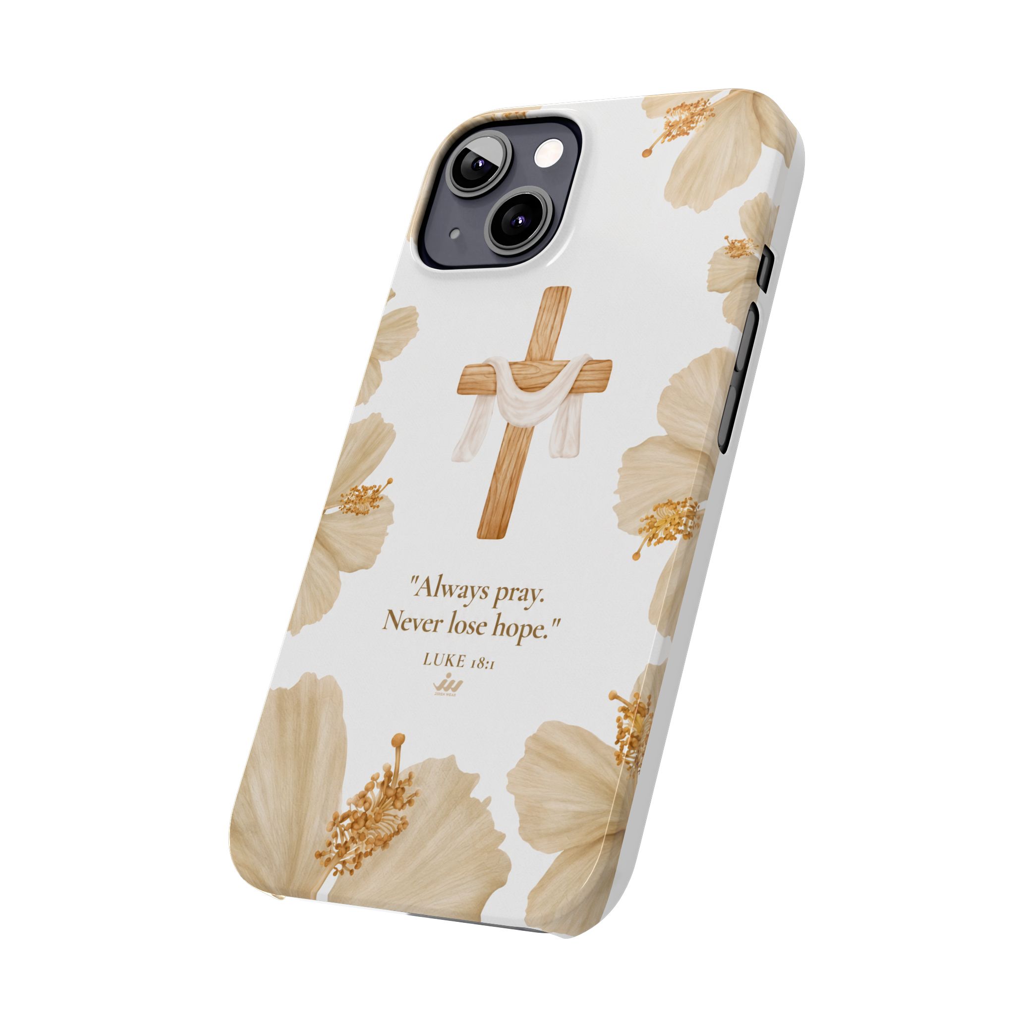 christian cross floral slim phone case christian cross floral slim phone case