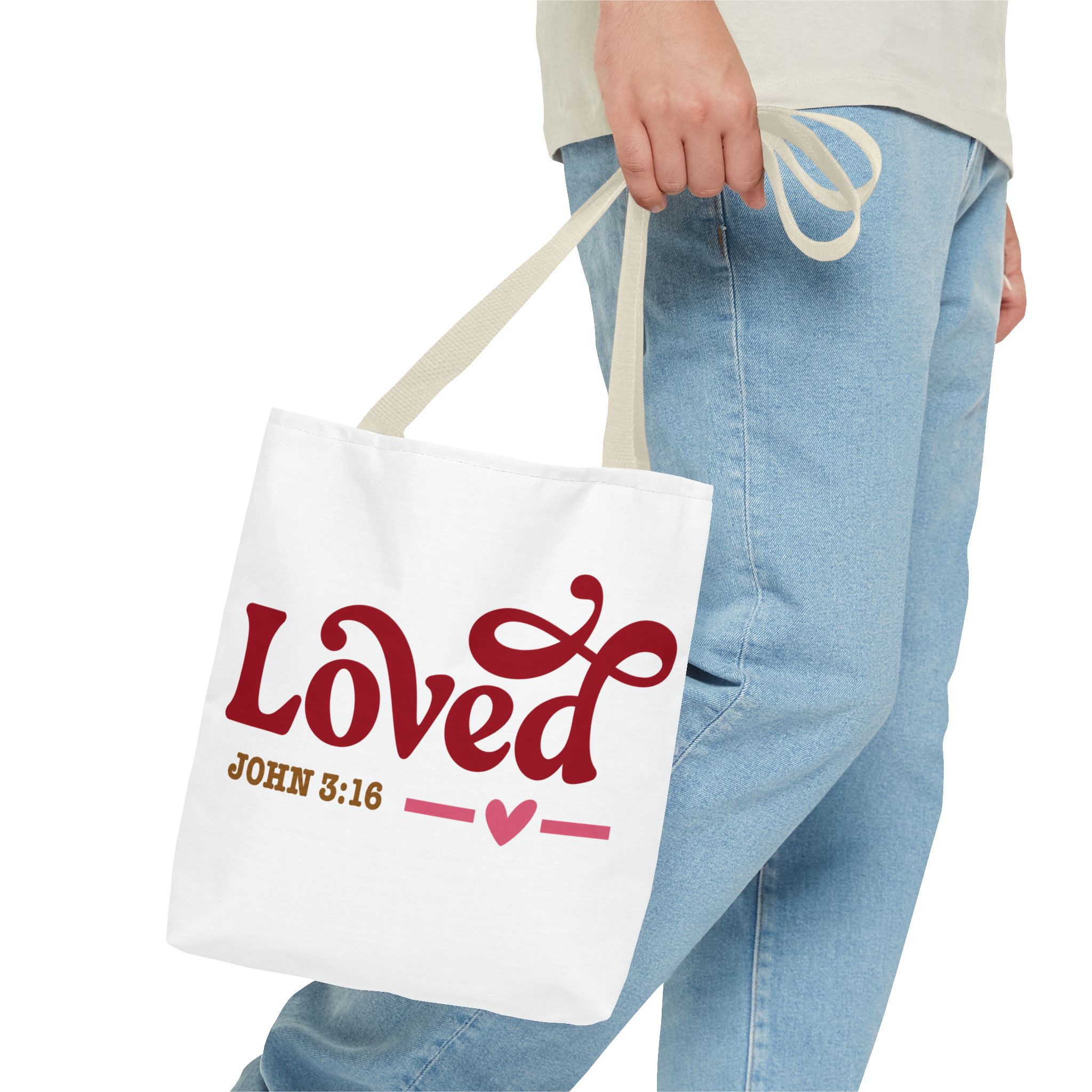 loved tote bag — john 3:16 faith canvas tote loved tote bag — john 3:16 faith canvas tote