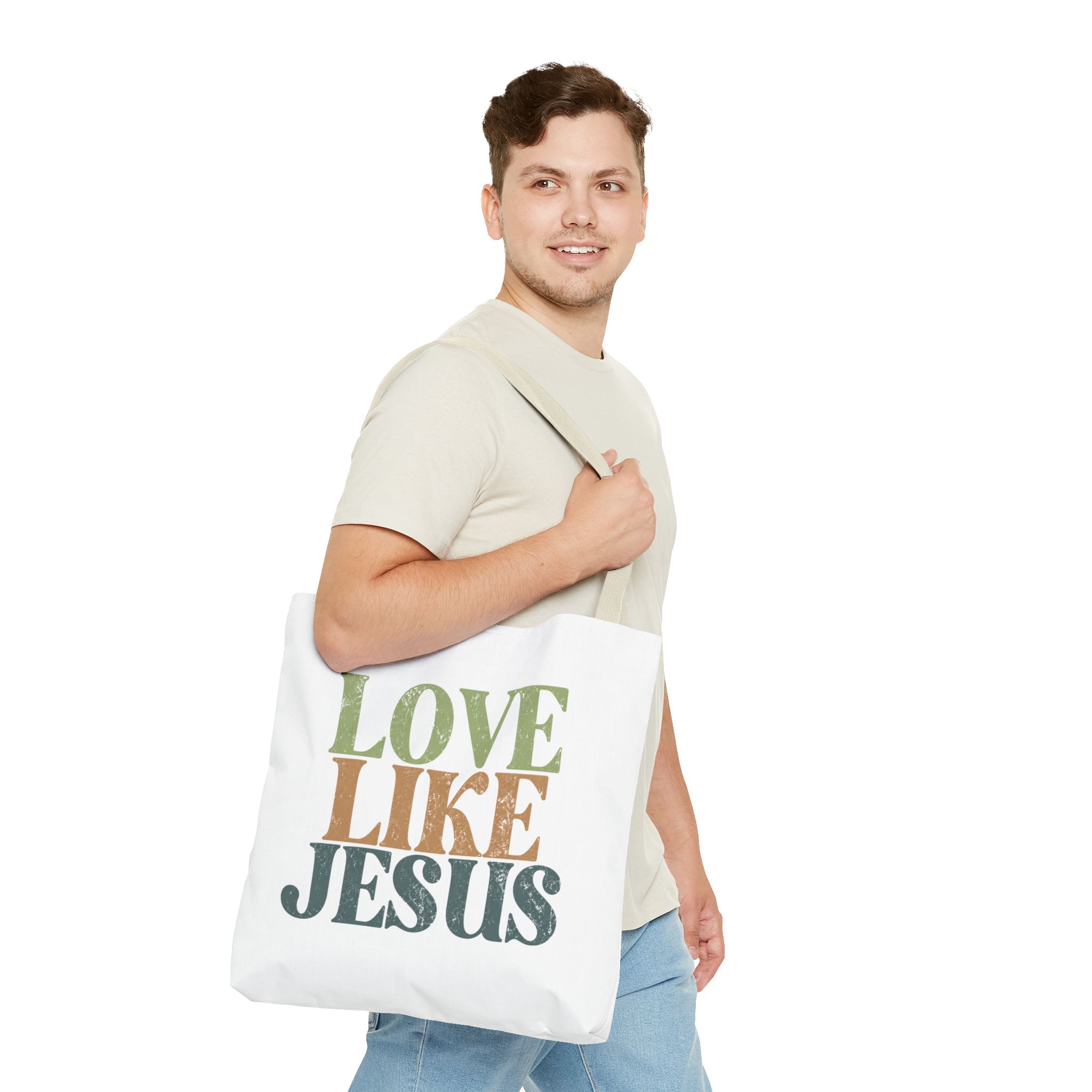 love like jesus tote bag – christian inspirational canvas tote love like jesus tote bag – christian inspirational canvas tote