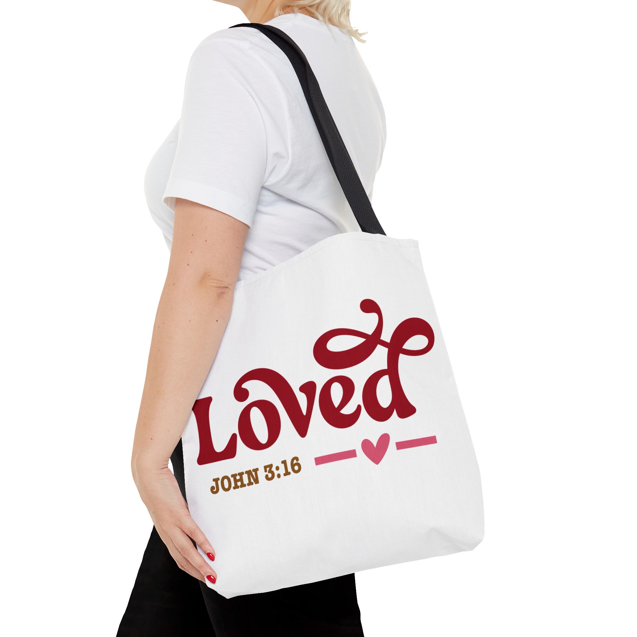 loved tote bag — john 3:16 faith canvas tote loved tote bag — john 3:16 faith canvas tote