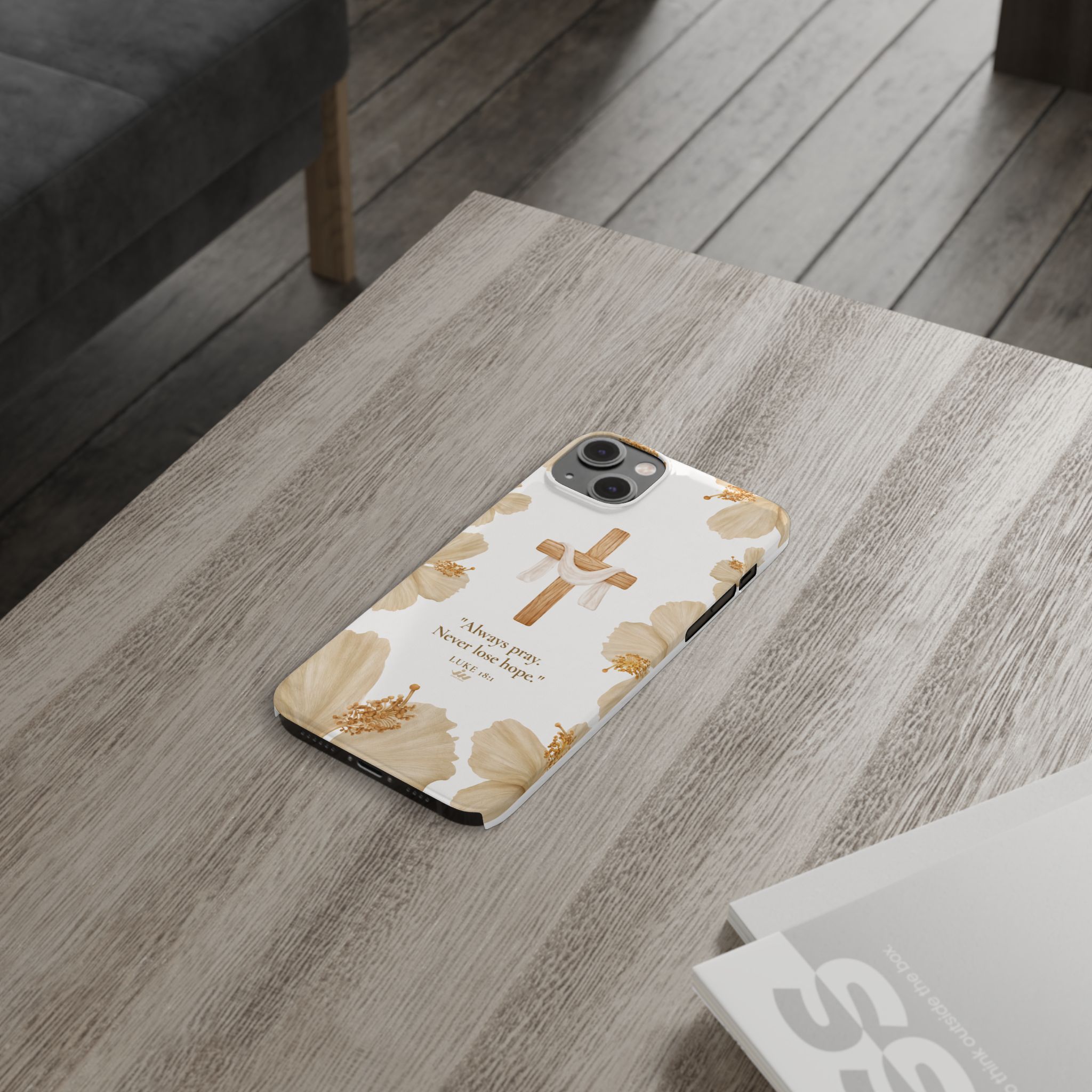 christian cross floral slim phone case christian cross floral slim phone case
