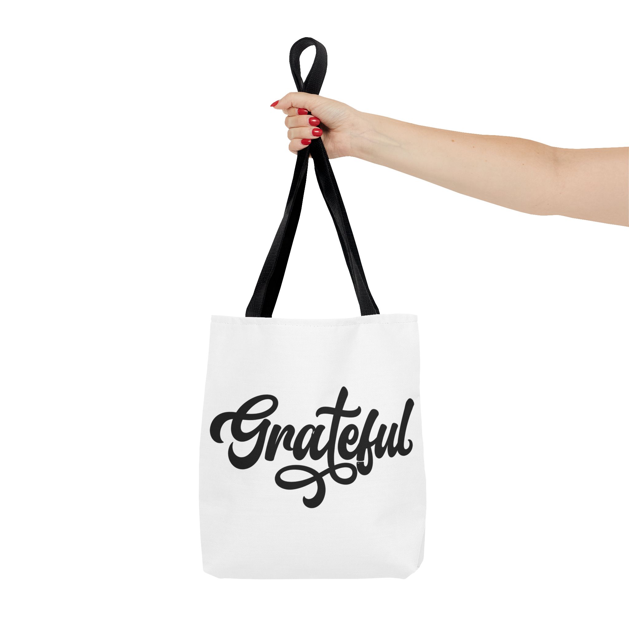 grateful script tote bag – inspirational everyday canvas tote grateful script tote bag – inspirational everyday canvas tote