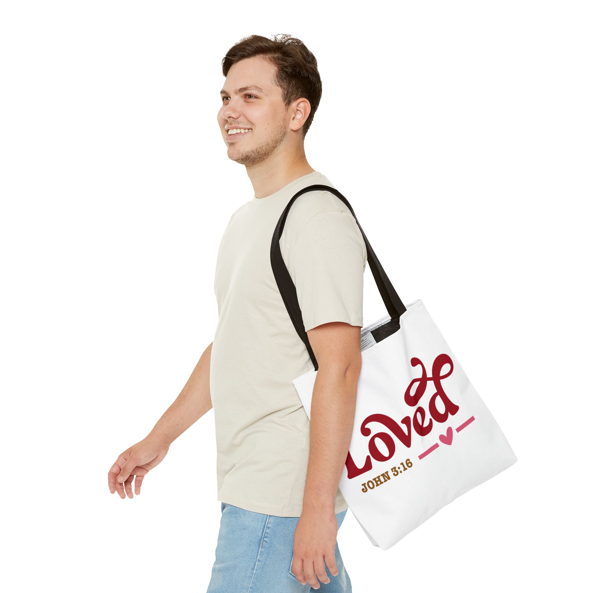 loved tote bag — john 3:16 faith canvas tote loved tote bag — john 3:16 faith canvas tote