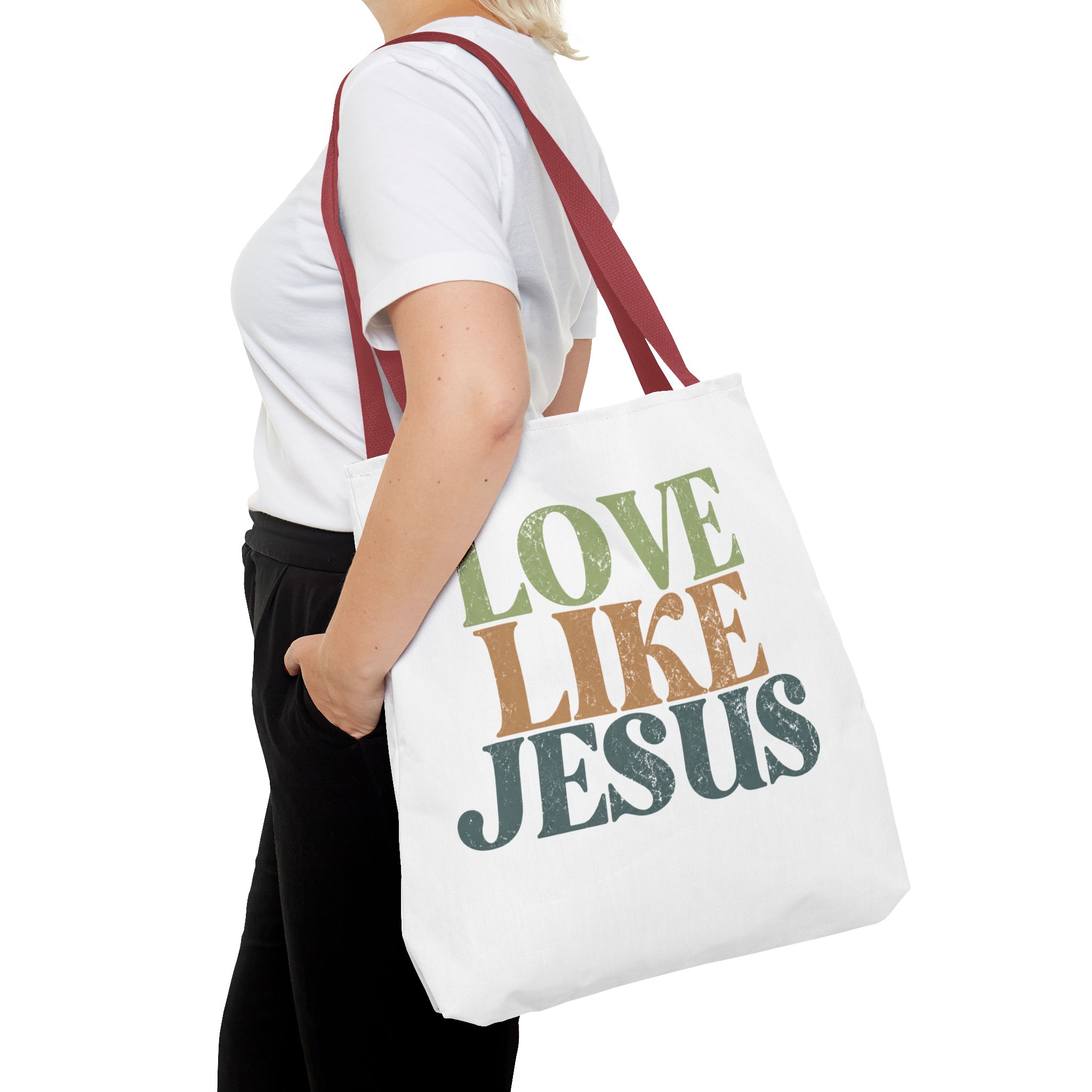 love like jesus tote bag – christian inspirational canvas tote love like jesus tote bag – christian inspirational canvas tote