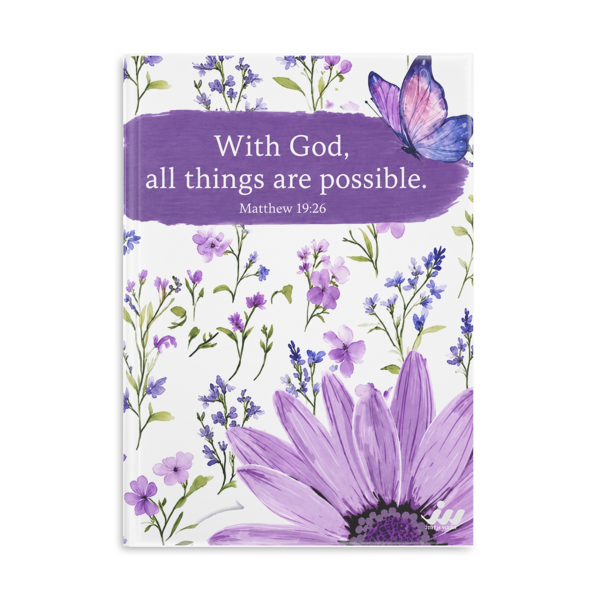 floral scripture hardcover notebook — "with god, all things are possible" (matthew 19:26) floral scripture hardcover notebook — "with god, all things are possible" (matthew 19:26)