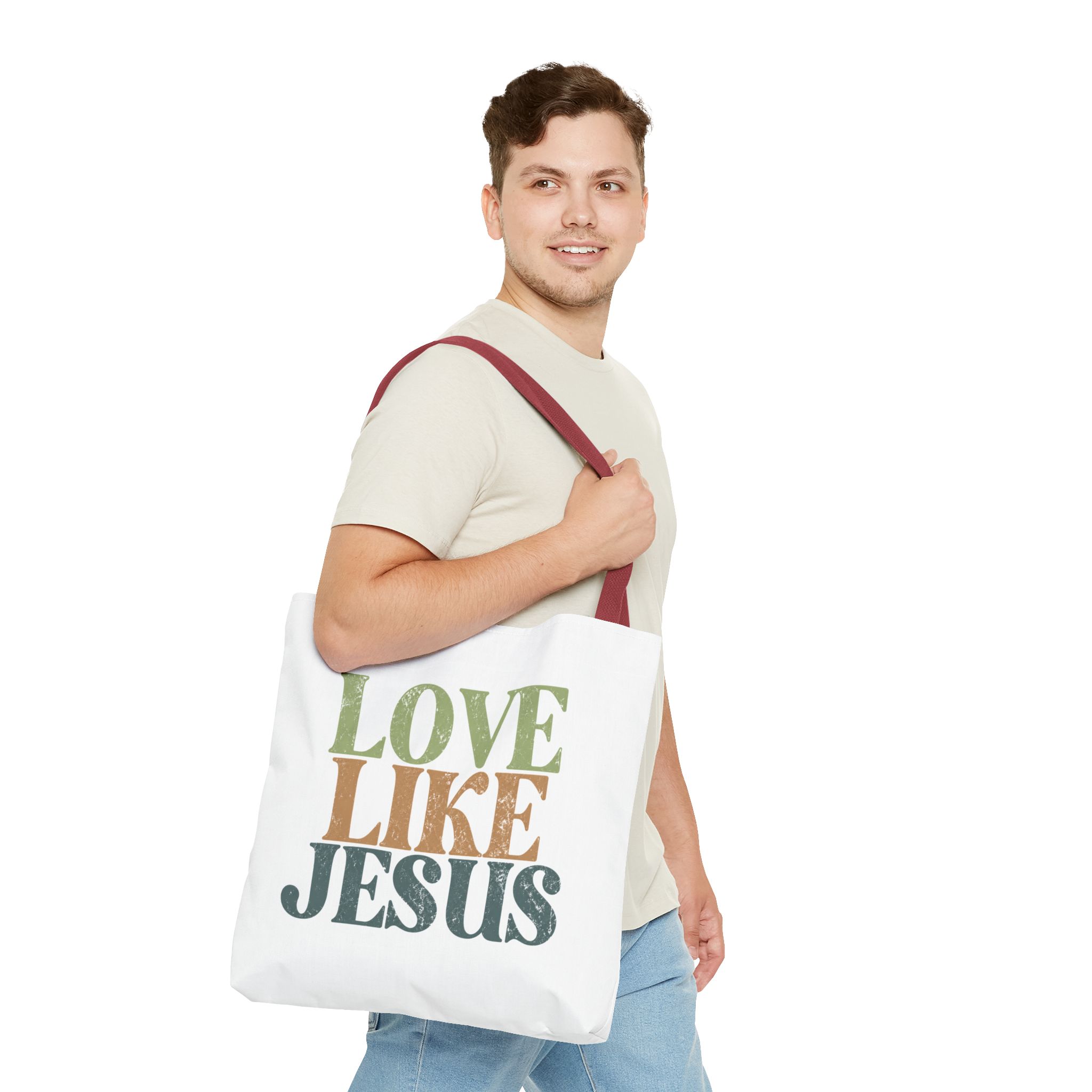 love like jesus tote bag – christian inspirational canvas tote love like jesus tote bag – christian inspirational canvas tote