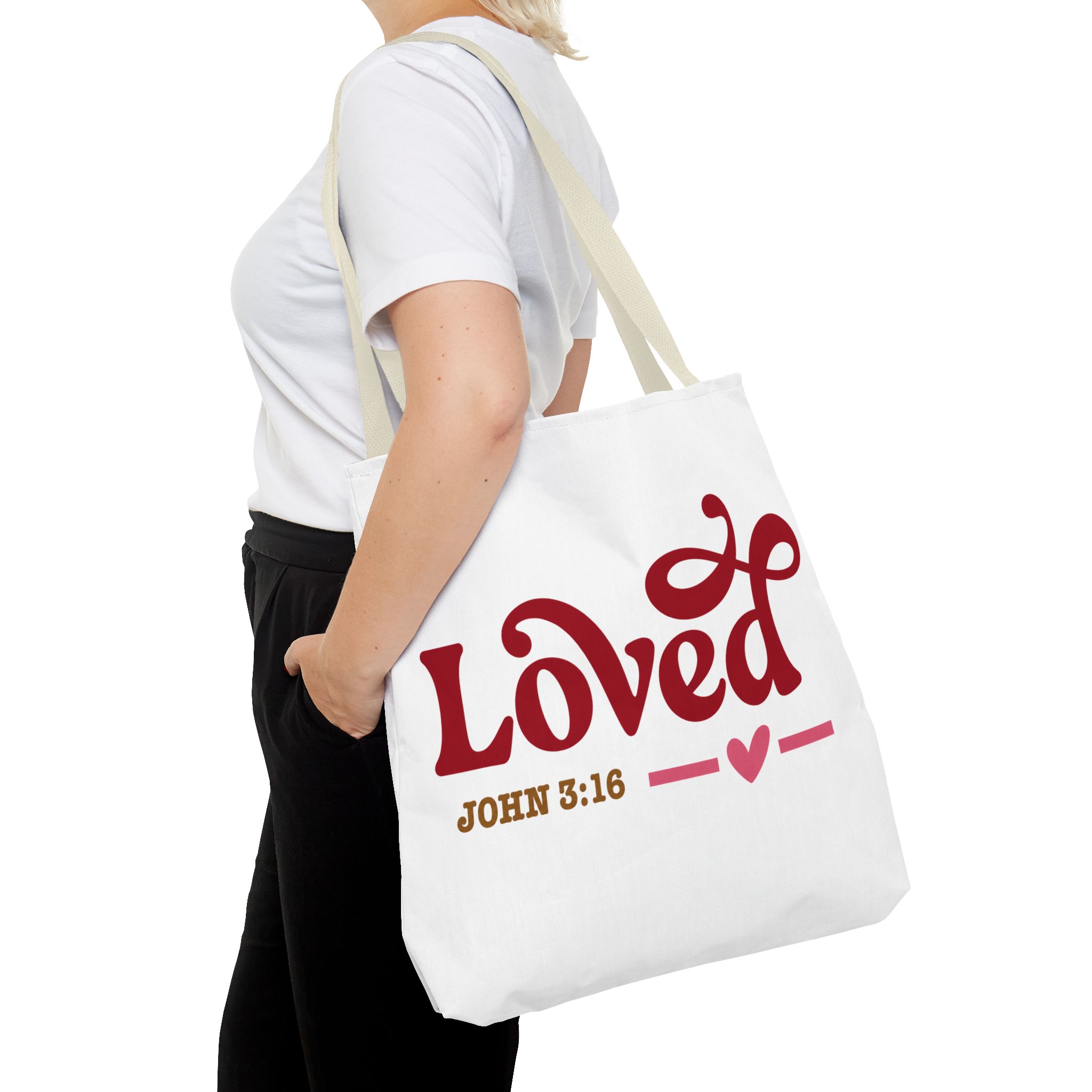 loved tote bag — john 3:16 faith canvas tote loved tote bag — john 3:16 faith canvas tote