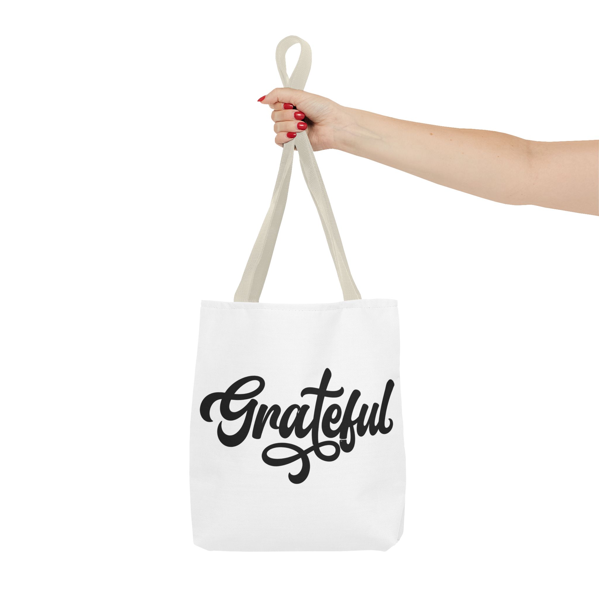 grateful script tote bag – inspirational everyday canvas tote grateful script tote bag – inspirational everyday canvas tote