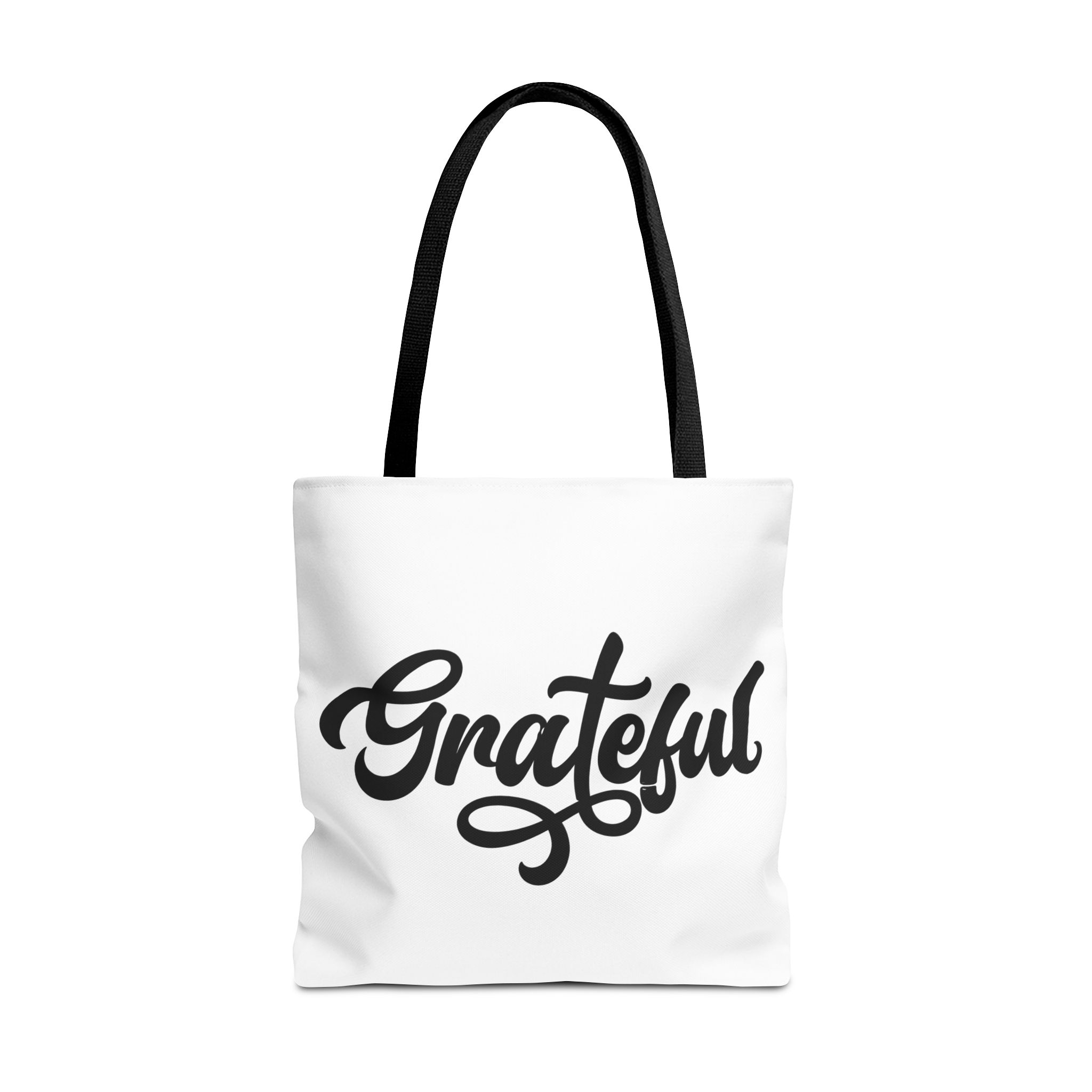 grateful script tote bag – inspirational everyday canvas tote grateful script tote bag – inspirational everyday canvas tote