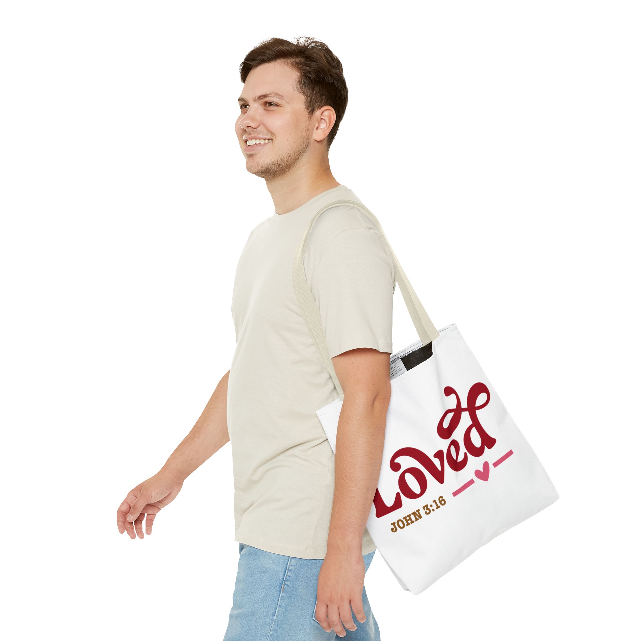 loved tote bag — john 3:16 faith canvas tote loved tote bag — john 3:16 faith canvas tote