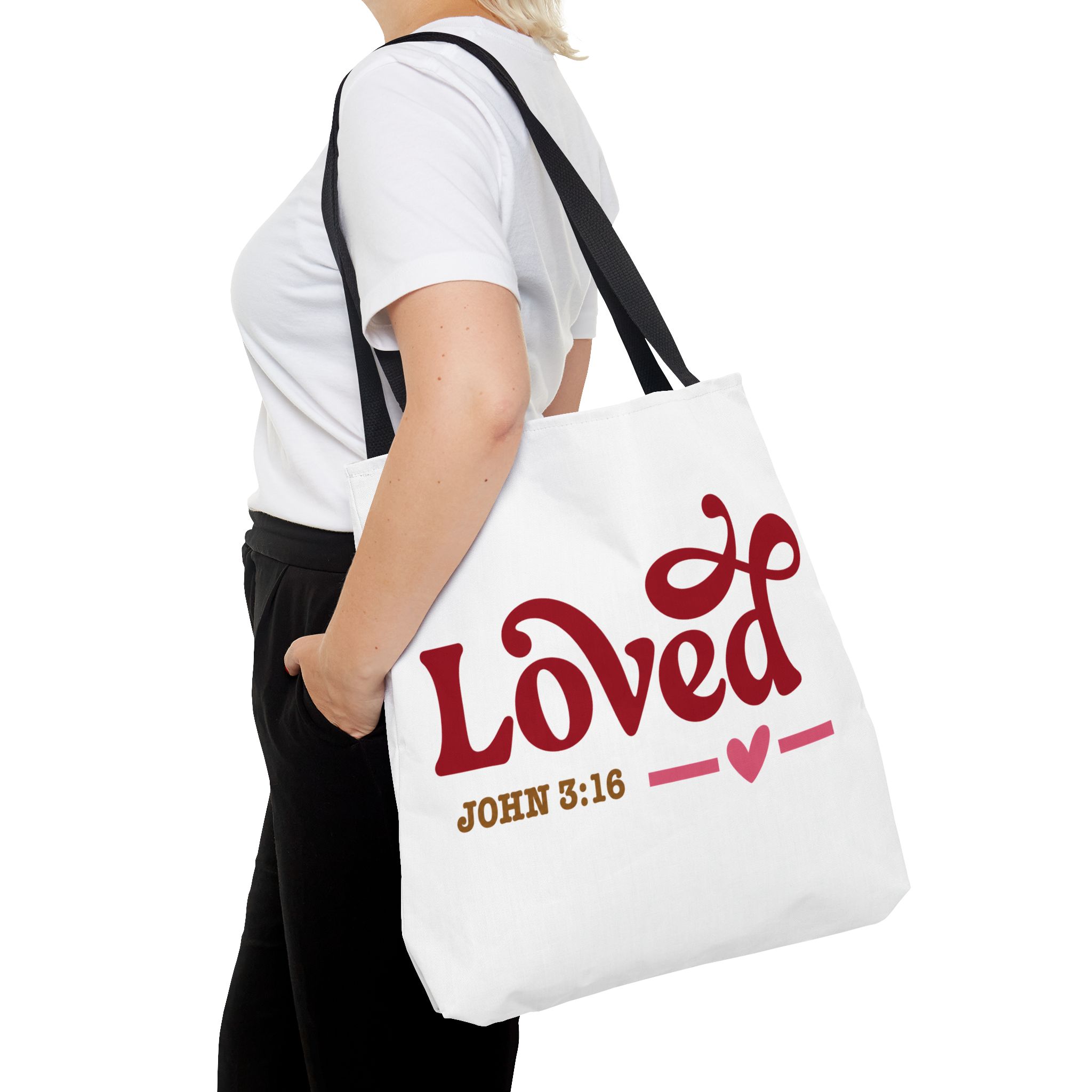 loved tote bag — john 3:16 faith canvas tote loved tote bag — john 3:16 faith canvas tote