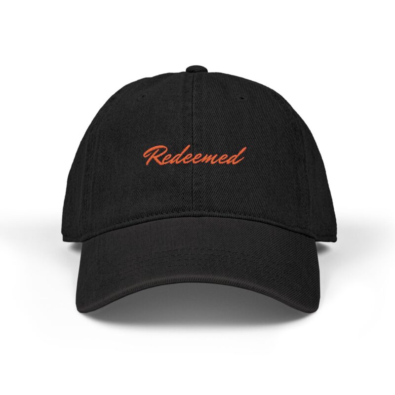 embroidered "redeemer" denim hat