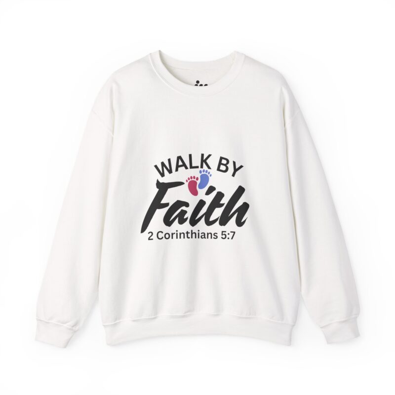 Home -v1 walk by faith | christian sweatshirt