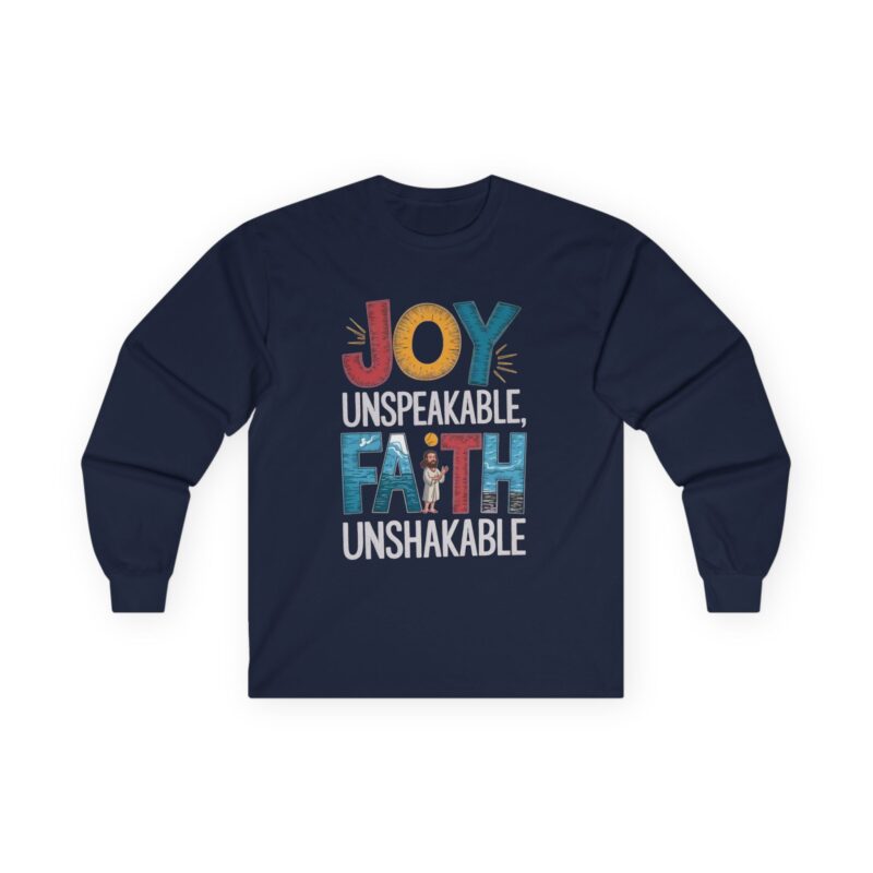 joy unspeakable faith unshakable | christian sweat shirt | kids