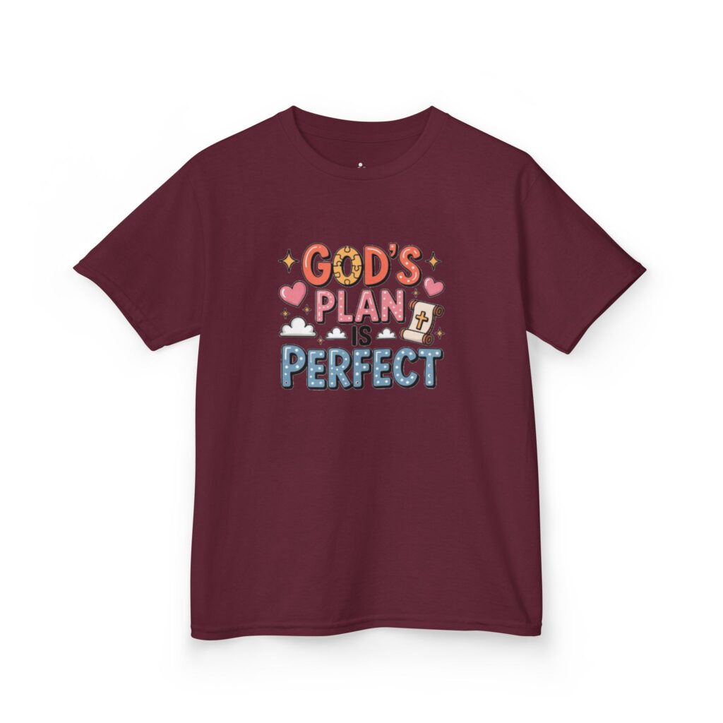 god's plan is perfect | christian t shirt | kids