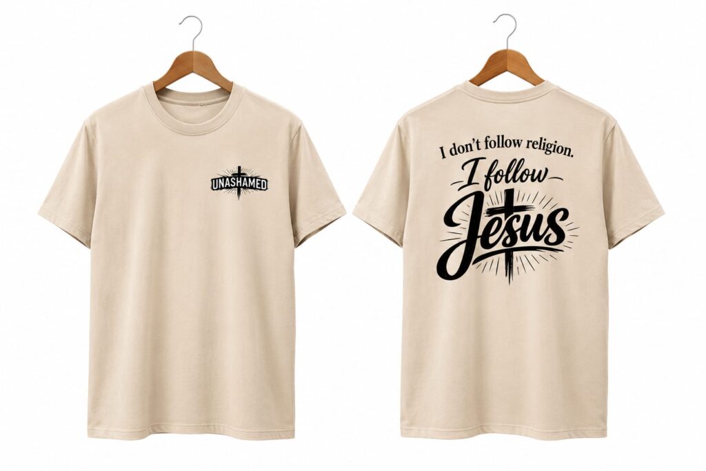 unashamed cross graphic | christian t shirt