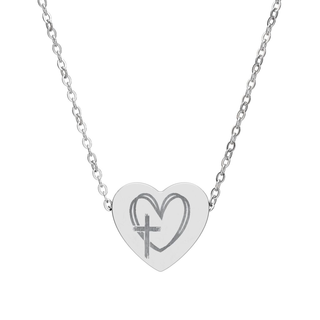 T-Shirts engraved heart | christian necklace