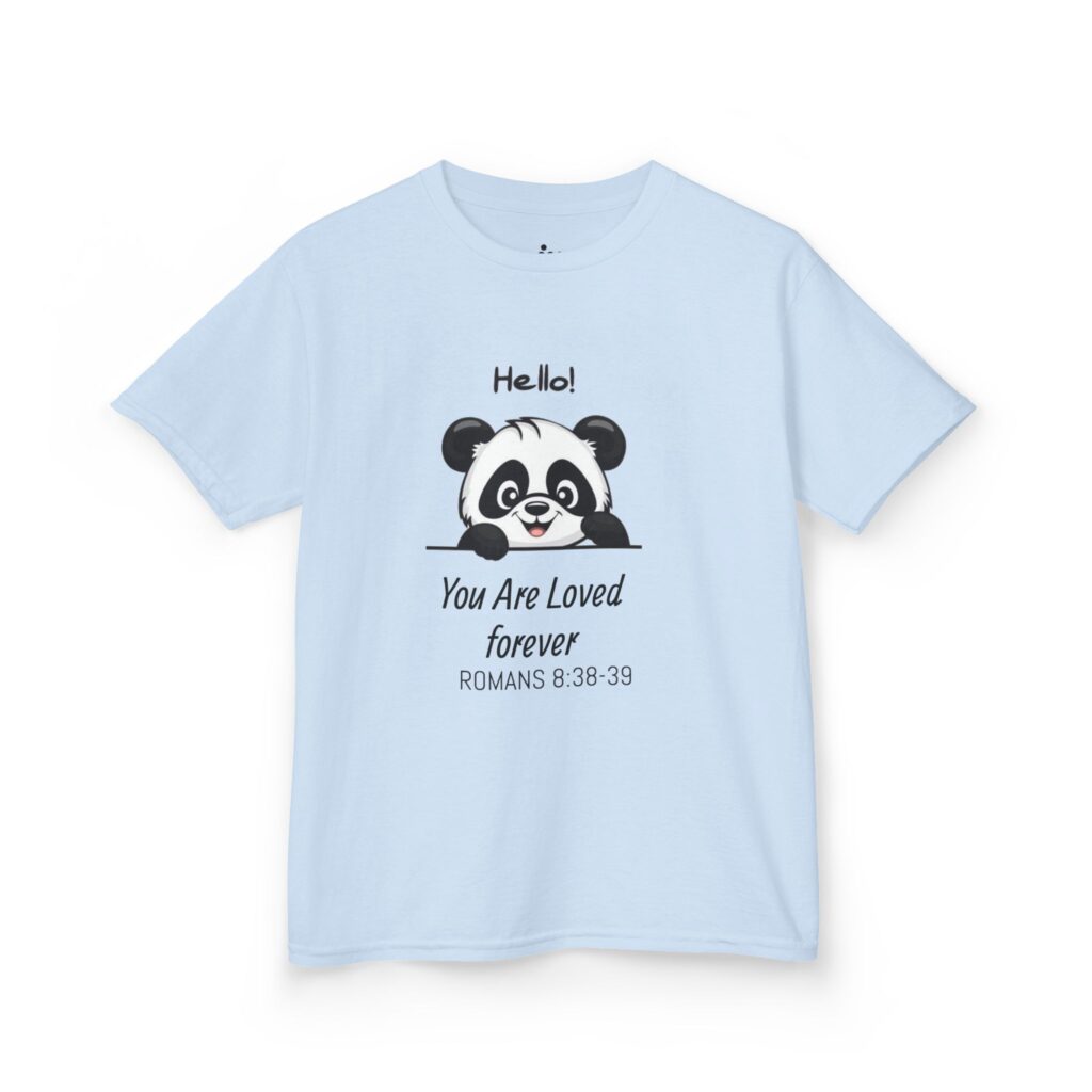 kids panda "hello!" | christian t shirt | kids